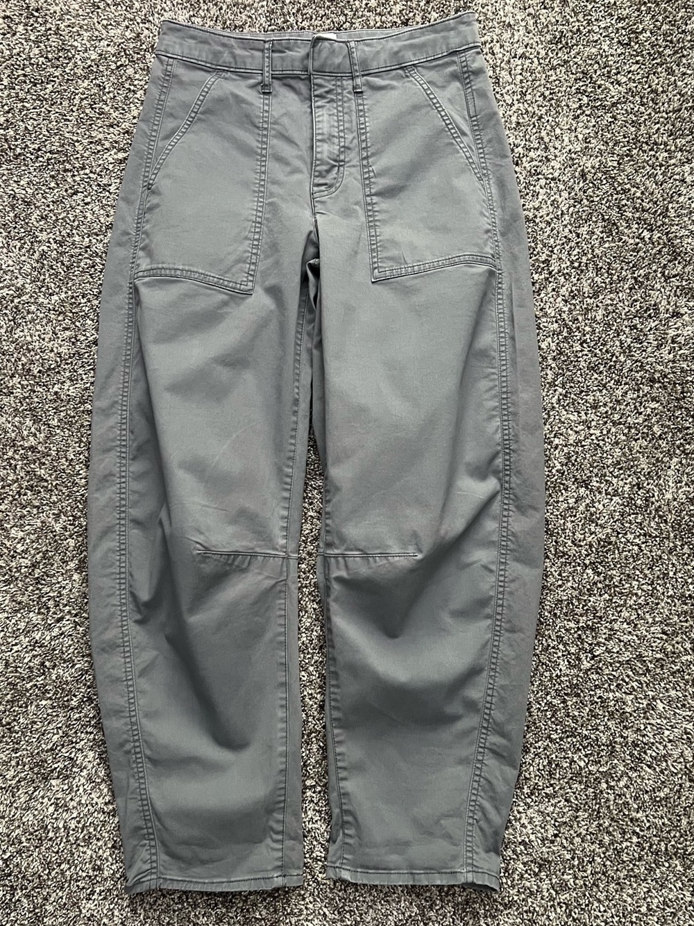 Gap - Women’s Slate Grey Barrel Leg crop Chinos
